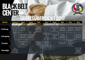 Black Belt Center Jahresübersicht 2017